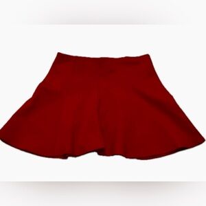 New Red Pleated Skirt